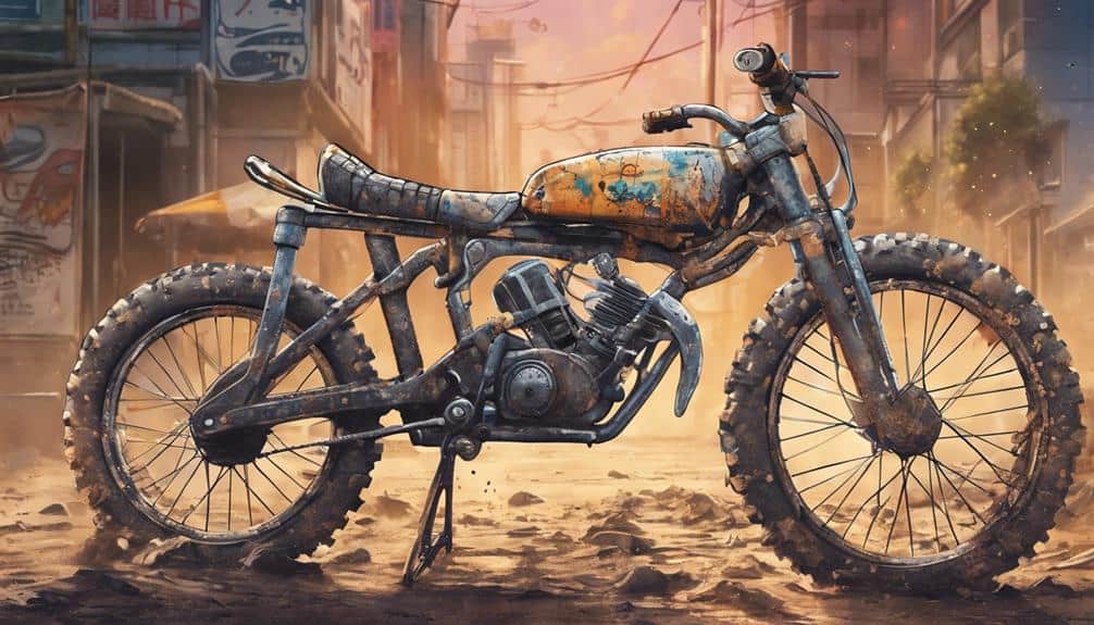 bicycle transformed into dirt bike