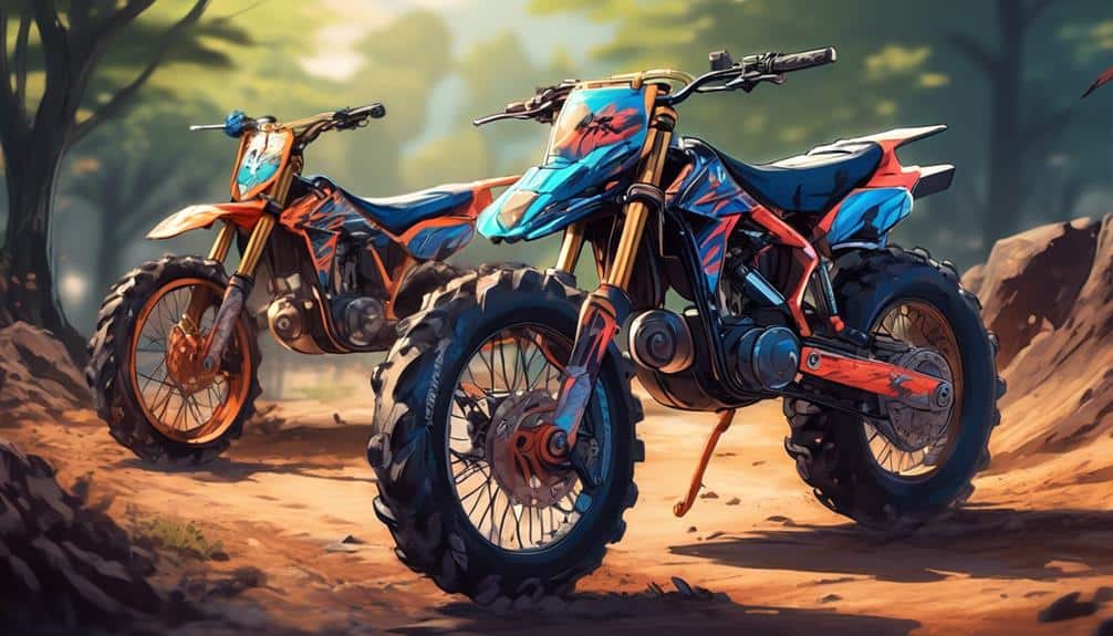 differentiating pit bikes and dirt bikes